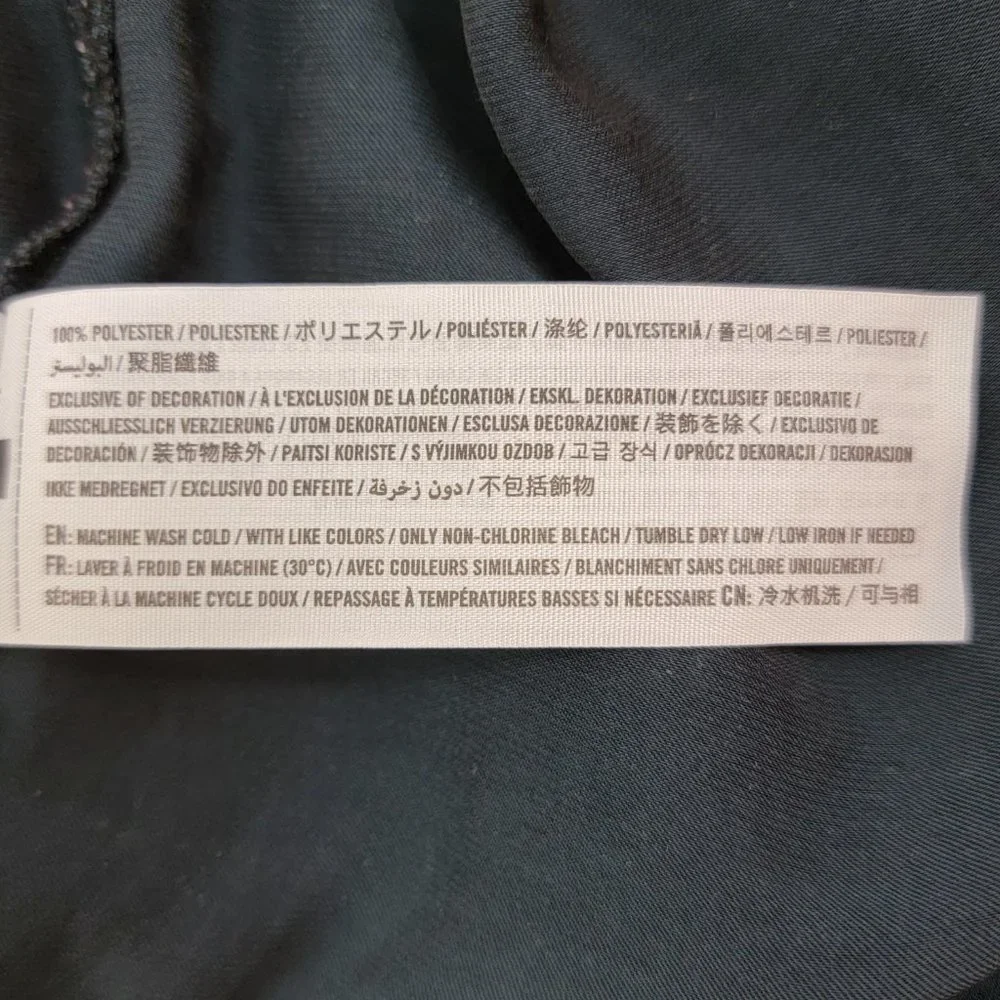 Abercrombie & Fitch Peasant Top Button Down Blouse Tie Sleeves Women's Small - Picture 9 of 11